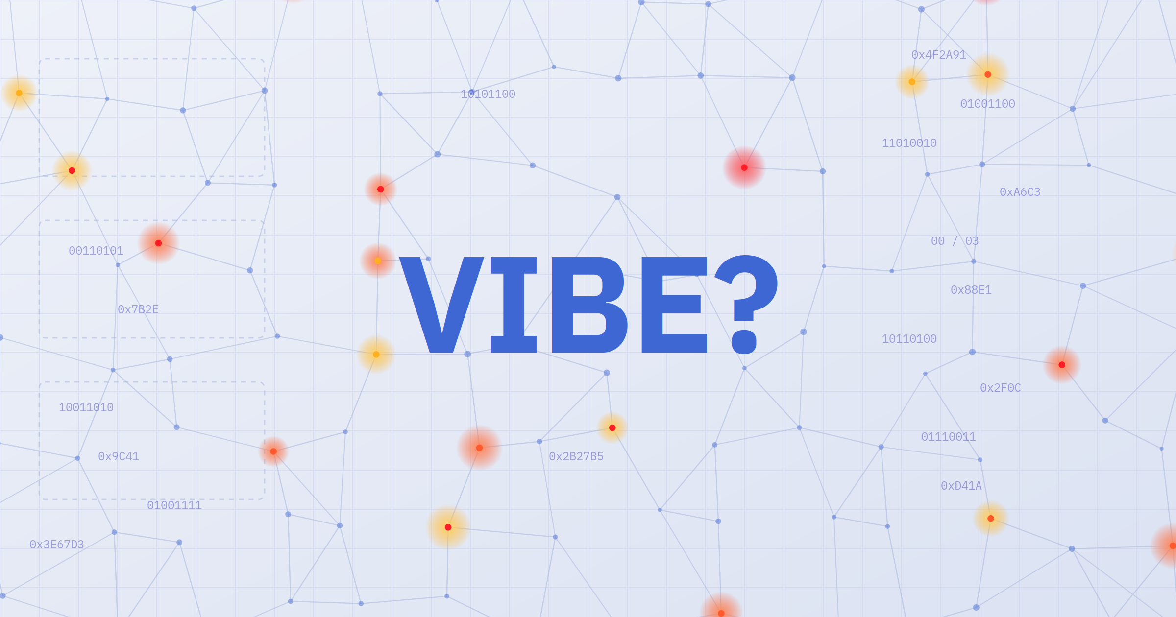 NovusNorth blog header graphic reading "From Vibe Code to Production-Grade: Agentic Development, Six Weeks, Zero Critical Findings" over a network diagram background with code snippets like git commit, docker build, and deployment status indicators.